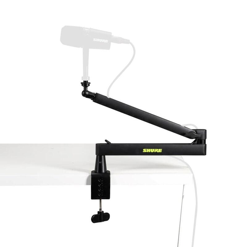 Shure Sh-Broadcast2 - Soporte De Brazo De Perfil Bajo Para Micrófono, Para Montaje En Escritorio