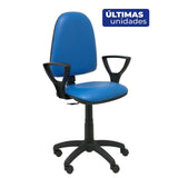 Silla Ayna Similpiel Antibacterias Azul Con Brazos