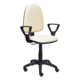 Silla Ayna Similpiel Crema Con Brazos
