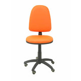 Silla Ayna Similpiel Naranja Ruedas De Parqué