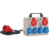 Brennenstuhl Pequeño Distribuidor De Corriente Compacto Bkv 2/4 T Ip44, 6 Vías, Regleta Gris/Negro, 2 Metros 1153650