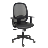 Silla Cilanco Negra Malla Negra Asiento Similpiel
