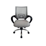 Silla De Oficina Equip De Malla Color Gris Claro Recubrimiento Pu De Alta Calidad Diseño Ergonomico