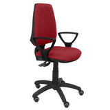 Silla Elche S Bali Granate Brazos Fijos Ruedas De