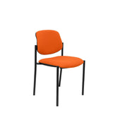 Silla Fija Villalgordo Bali Naranja Chasis Negro
