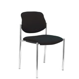 Silla Fija Villalgordo Bali Negro Chasis Cromo