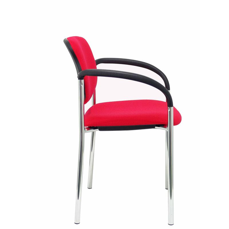 Silla Fija Villalgordo Bali Rojo Chasis Cromo Con