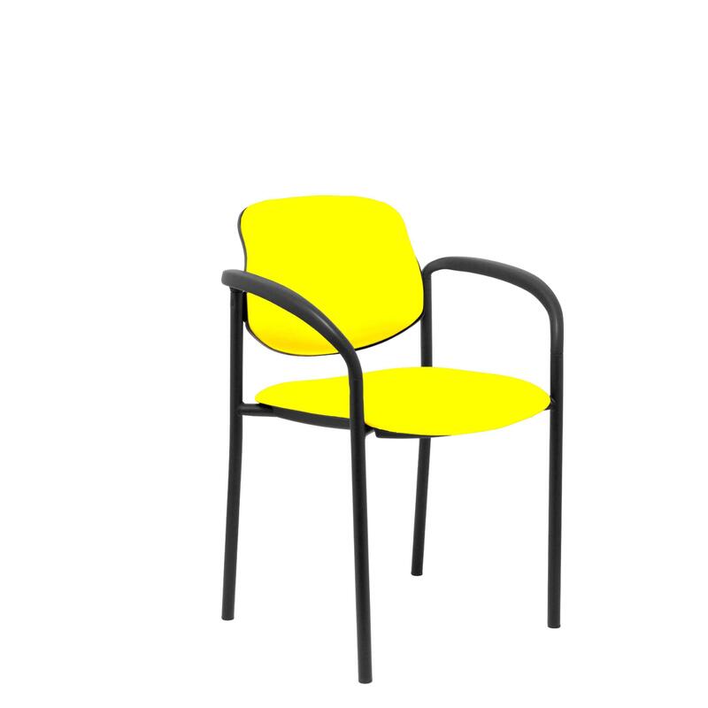 Silla Fija Villalgordo Similpiel Amarillo Chasis