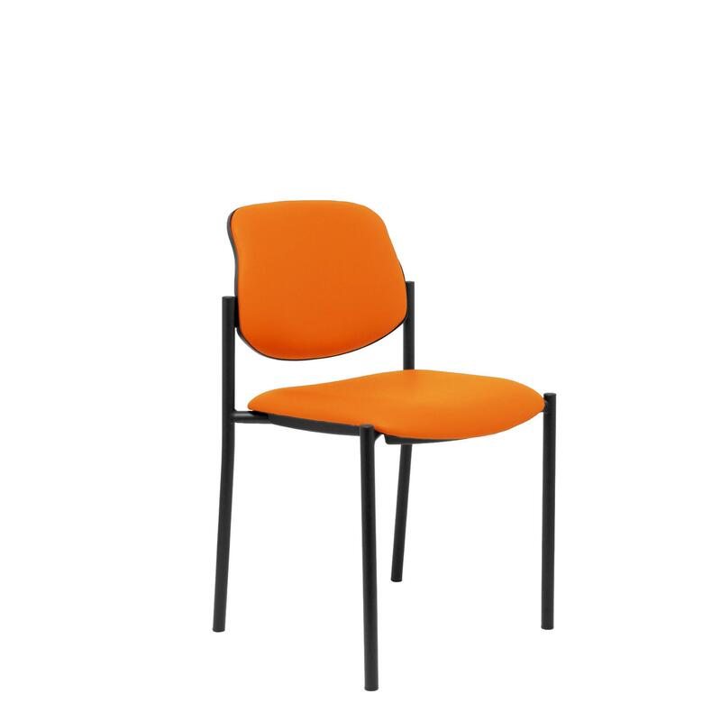 Silla Fija Villalgordo Similpiel Naranja Chasis N