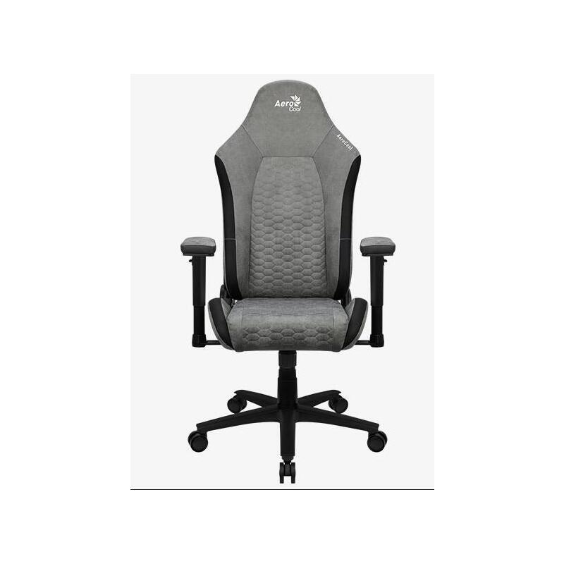 Silla Gaming Aerocool Crown Aerosuede  Universal Asiento Acolchado Gris Piedra