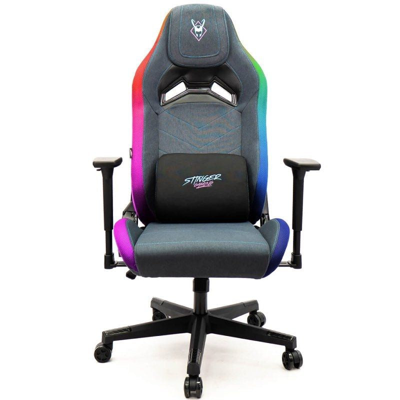 Silla Gaming Woxter Stinger Station Elite Luces Led Azul Y Rosa