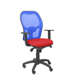 Silla Jorquera Malla Azul Asiento Bali Rojo