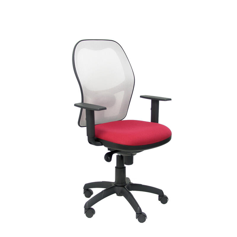 Silla Jorquera Malla Blanca Asiento Bali Granate