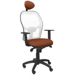 Silla Jorquera Malla Blanca Asiento Bali Marrón C