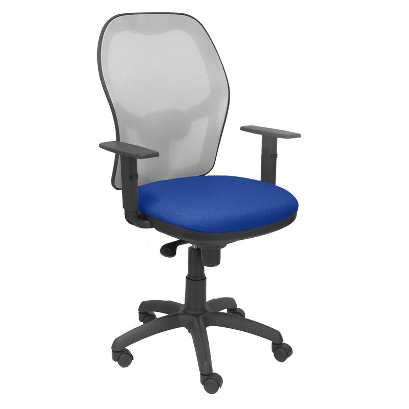 Silla Jorquera Malla Gris Asiento Bali Azul