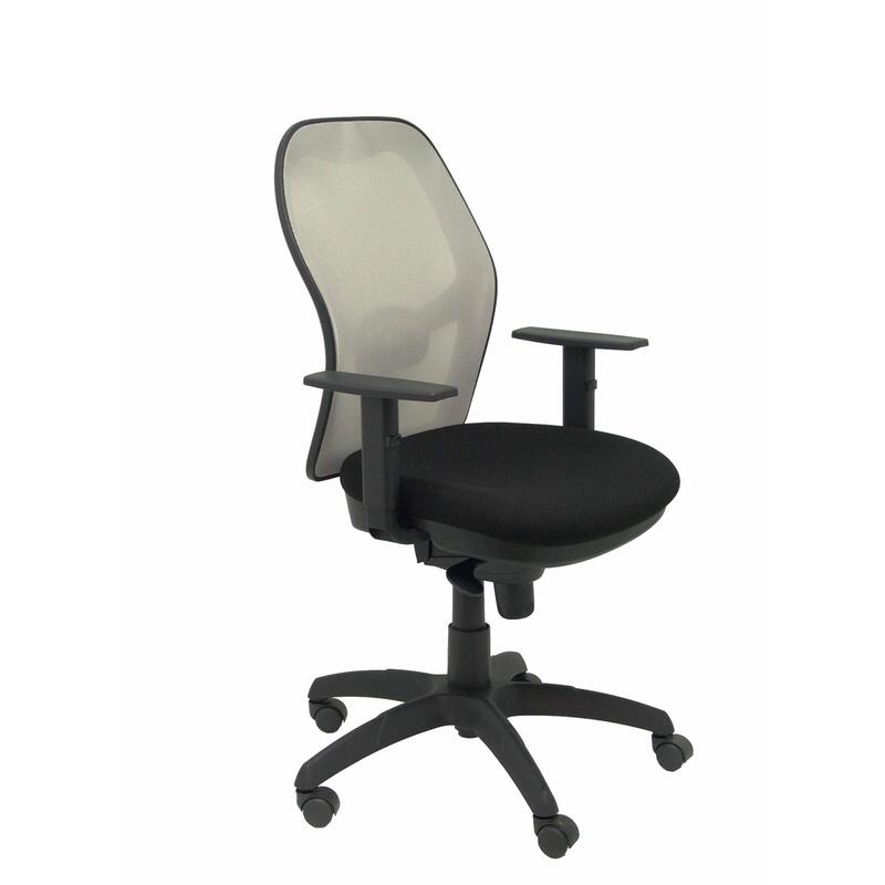 Silla Jorquera Malla Gris Asiento Bali Negro