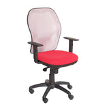 Silla Jorquera Malla Gris Asiento Bali Rojo