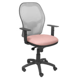 Silla Jorquera Malla Gris Asiento Bali Rosa Pálid