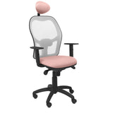 Silla Jorquera Malla Gris Asiento Bali Rosa Pálid