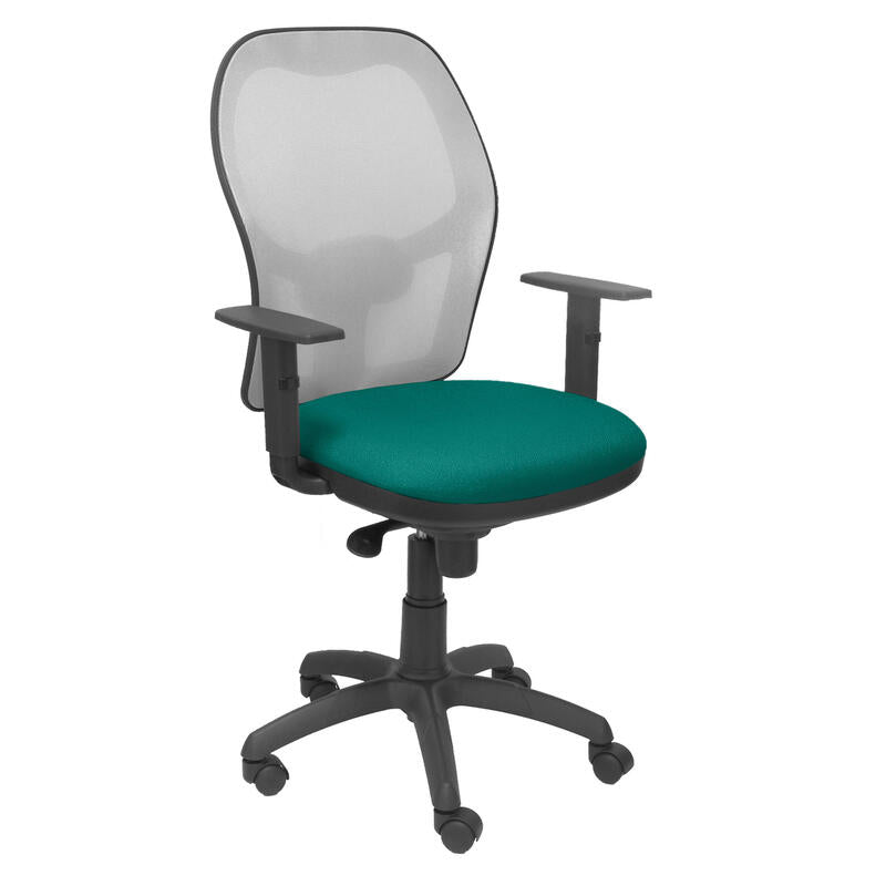 Silla Jorquera Malla Gris Asiento Bali Verde Clar