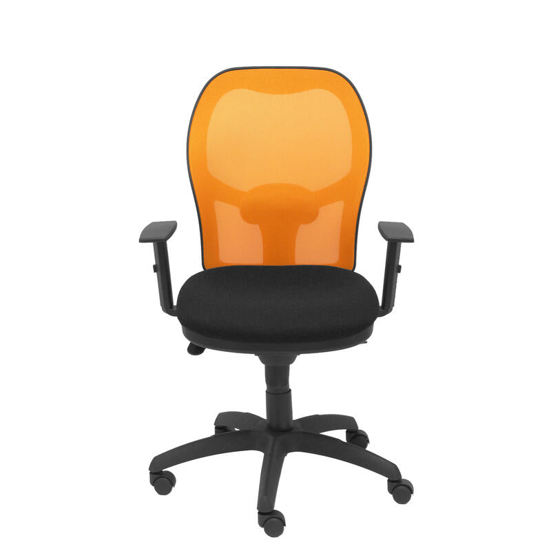 Silla Jorquera Malla Naranja Asiento Bali Negro