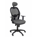 Silla Jorquera Malla Negra Asiento Bali Gris Oscur