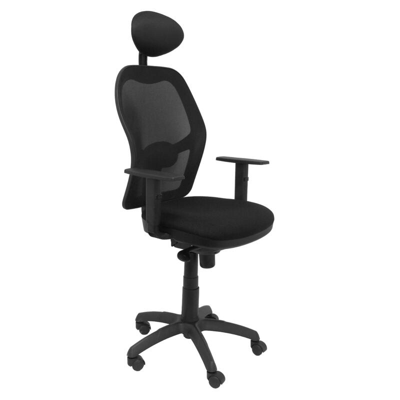 Silla Jorquera Malla Negra Asiento Bali Negro Con
