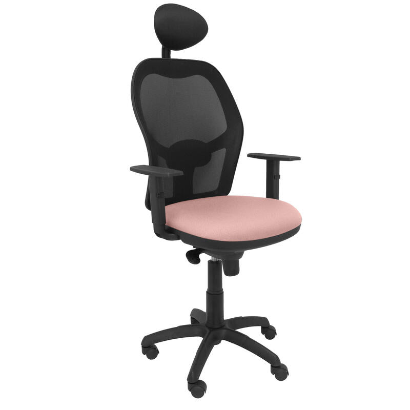 Silla Jorquera Malla Negra Asiento Bali Rosa Páli