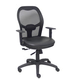 Silla Jorquera Malla Negra Asiento Similpiel Negro