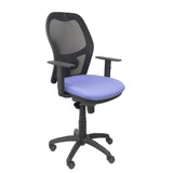 Silla Jorquera Malla Negro Asiento Azul Claro