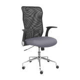Silla Minaya Respaldo Malla Negro Asiento Bali Gri