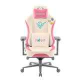 Silla Phoenix Nova Cream Editión  Alta Gama Fabricada En Cuero Color Crema Y Rosa