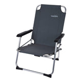 Silla Plegable De Aluminio Color Gris, 45x54x76cm