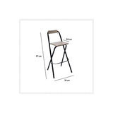 Silla Plegable De Cocina Negra 44x44x79,5cm