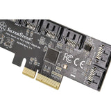 Silverstone Ecs06, Tarjeta Sata-Gen3 De 6 Puertos (6 Gbps) No Raid-Pci-Express-Gen3-X2, Sst-Ecs06