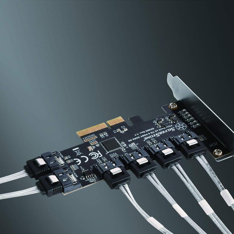 Silverstone Ecs06, Tarjeta Sata-Gen3 De 6 Puertos (6 Gbps) No Raid-Pci-Express-Gen3-X2, Sst-Ecs06