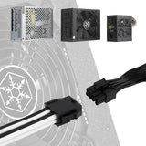 Silverstone Pp07e Cable De Extensión 8 Pines 6 + 2 Gpu Pcie 300 Mm 18 Awg Sst-Pp07e-Pcibw Negro + Blanco