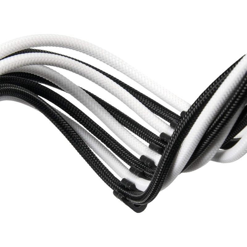 Silverstone Pp07e Cable De Extensión 8 Pines 6 + 2 Gpu Pcie 300 Mm 18 Awg Sst-Pp07e-Pcibw Negro + Blanco