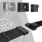 Silverstone Sst-Pp07e-Mbb - Cable Extensor Enfundado 30cm Placa Base 24pines