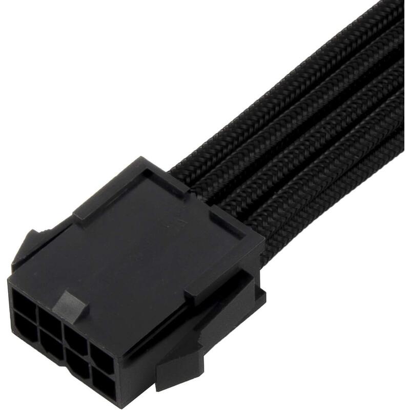 Silverstone Sst-Pp07e-Pcib - Cable Extensor Enfundado 25cm 8pines A Pci-E 6+2