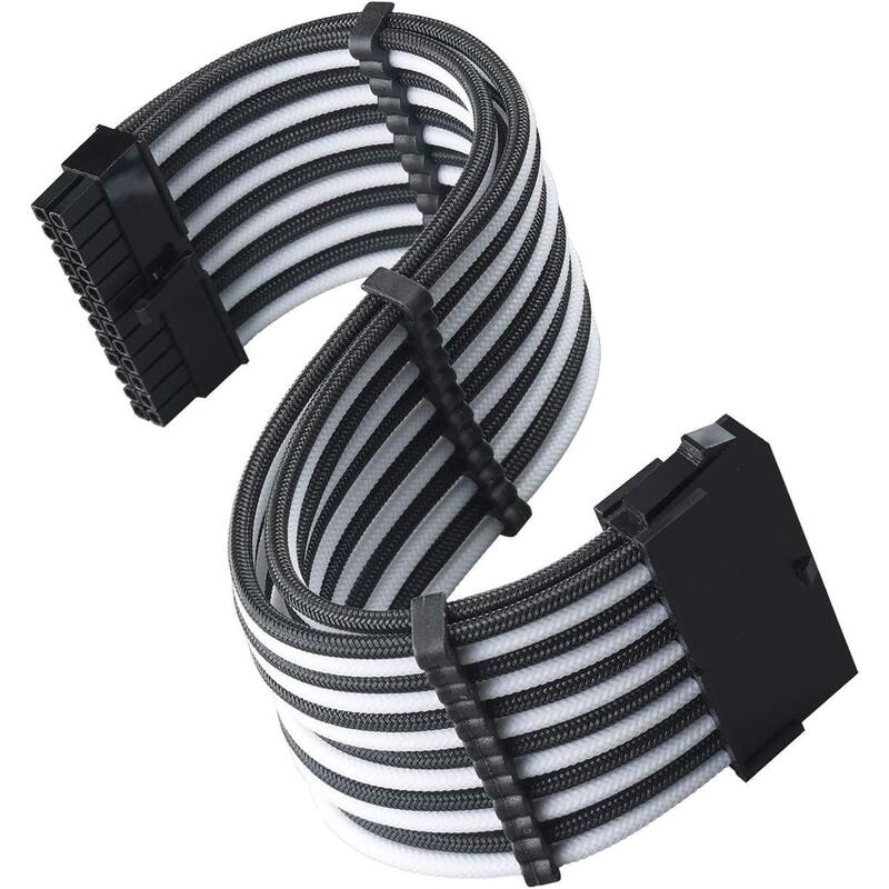 Silverstone Technology Sst-Pp07e-Mbb - Cable Extensor Enfundado 30cm Placa Base 24pines