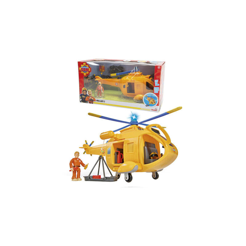 Simba Bombero Sam Helicóptero Wallaby Ii Con Figura, Vehículo De Juguete 109252576