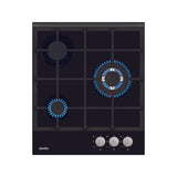 Simfer Hob H4.305.Hgssp Gas On Glass Number Of Burners/Cooking Zones 3 Rotary Knobs Black