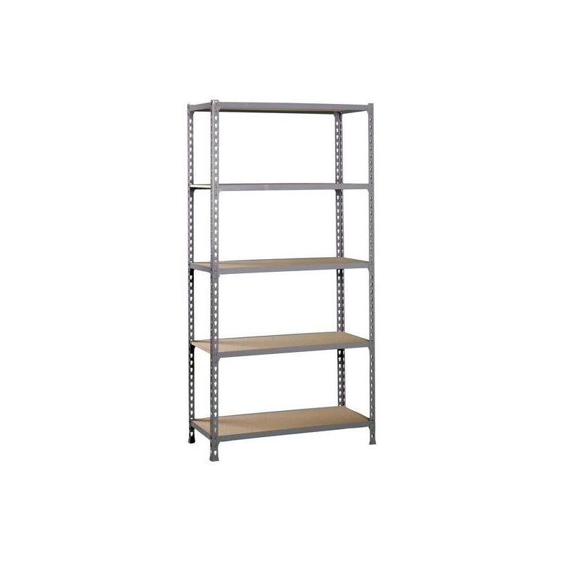 Simonrack Kit Maderclick Mini 5/400 Estantería Metálica 5 Baldas/150kg De Madera 180x80x40cm Gris