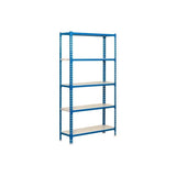 Simonrack Kit Simonclick Mini 5/400 Estantería Metálica 5 Baldas/180kg 180x80x40cm Azul/Blanco