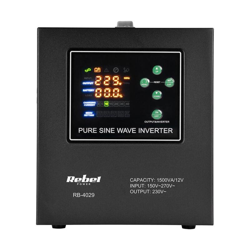 Sistema De Alimentación De Emergencia Rebel Power-1500-Lfp4: Inversor Con Onda Sinusoidal Pura Y Función De Carga De 12 V, 230 V, 1500 Va/1050 W