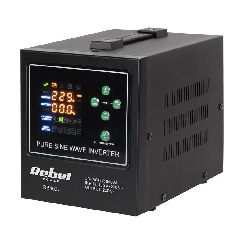 Sistema De Alimentación De Emergencia Rebel Power-800-Lfp4: Inversor Con Onda Sinusoidal Pura Y Función De Carga De 12 V, 230 V, 800 Va/500 W