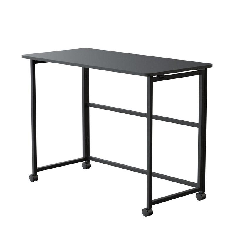 Skladane Mobilne Biurko Mc-1250 B Blat 100x50 Cm, Max50 Kg Czarne