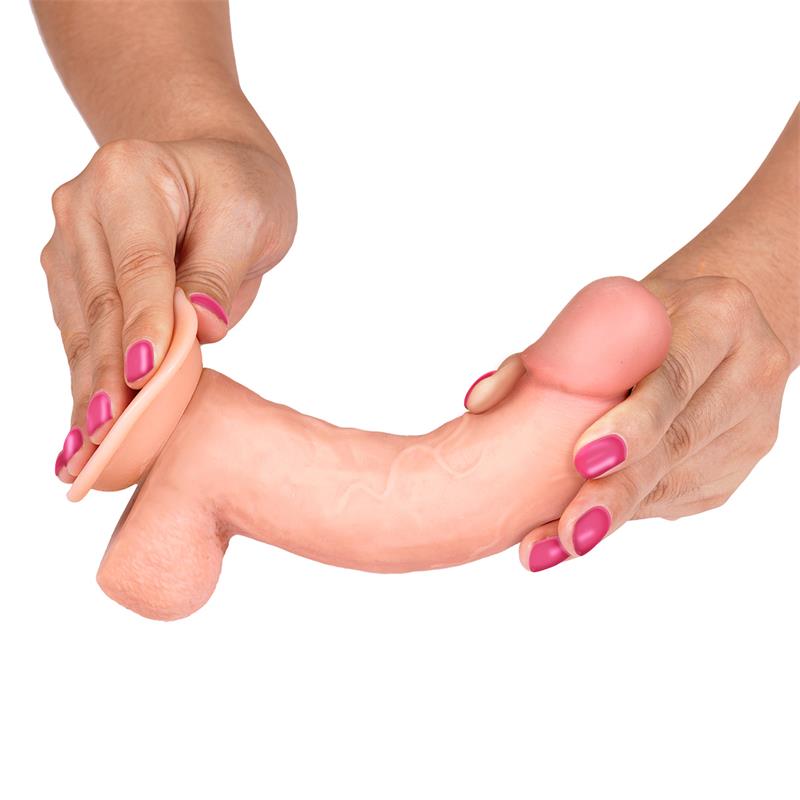 Slidy Dildo Realista Dual Layer Retráctil Y Orientable 8