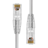 Slim Cat6a Utp Ethernet Cable  Grey 12.5m